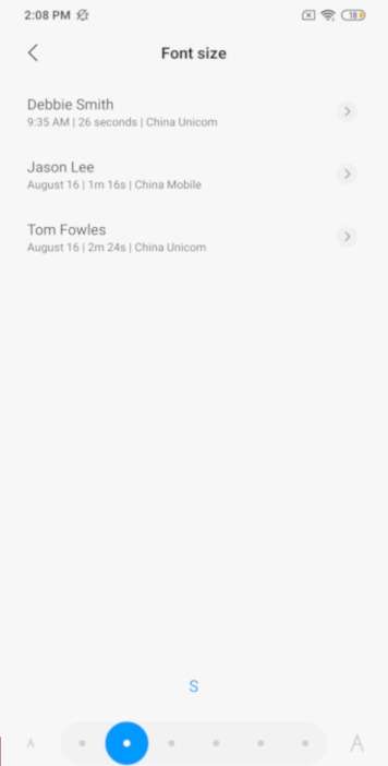 XIAOMI Redmi Note 4 Decrease text