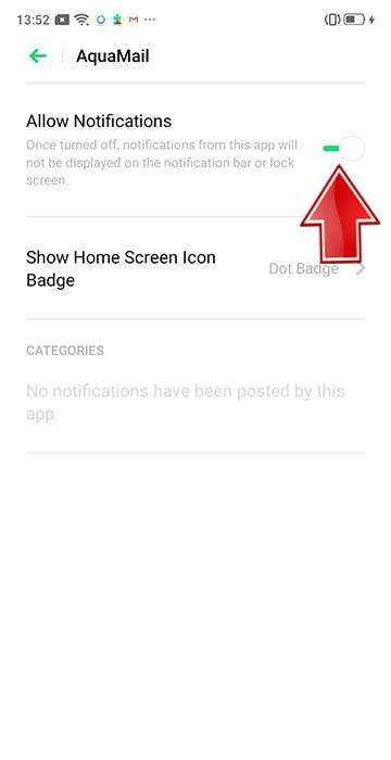 OPPO A15 Turn on Notifications