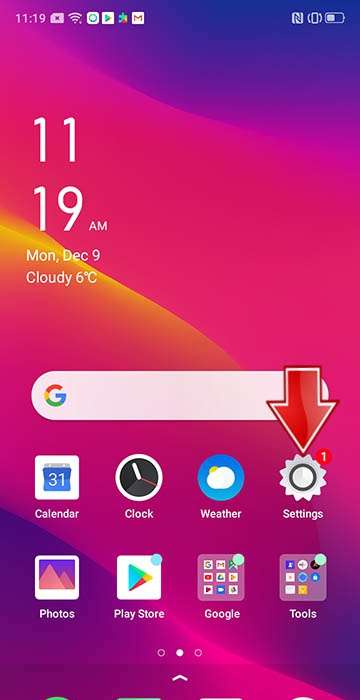OPPO A15 Home Screen