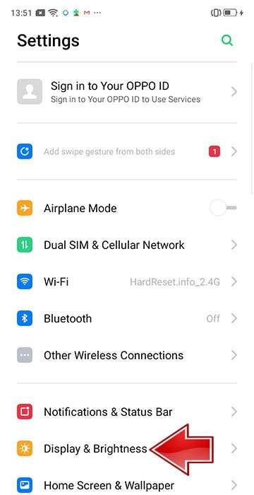 OPPO A15 Settings