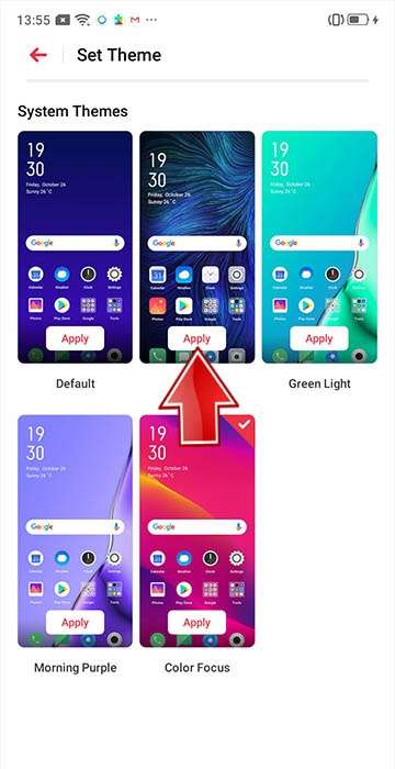 OPPO F9 (F9 Pro) system themes