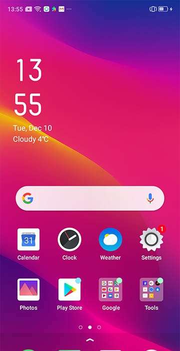 OPPO F9 (F9 Pro) old theme